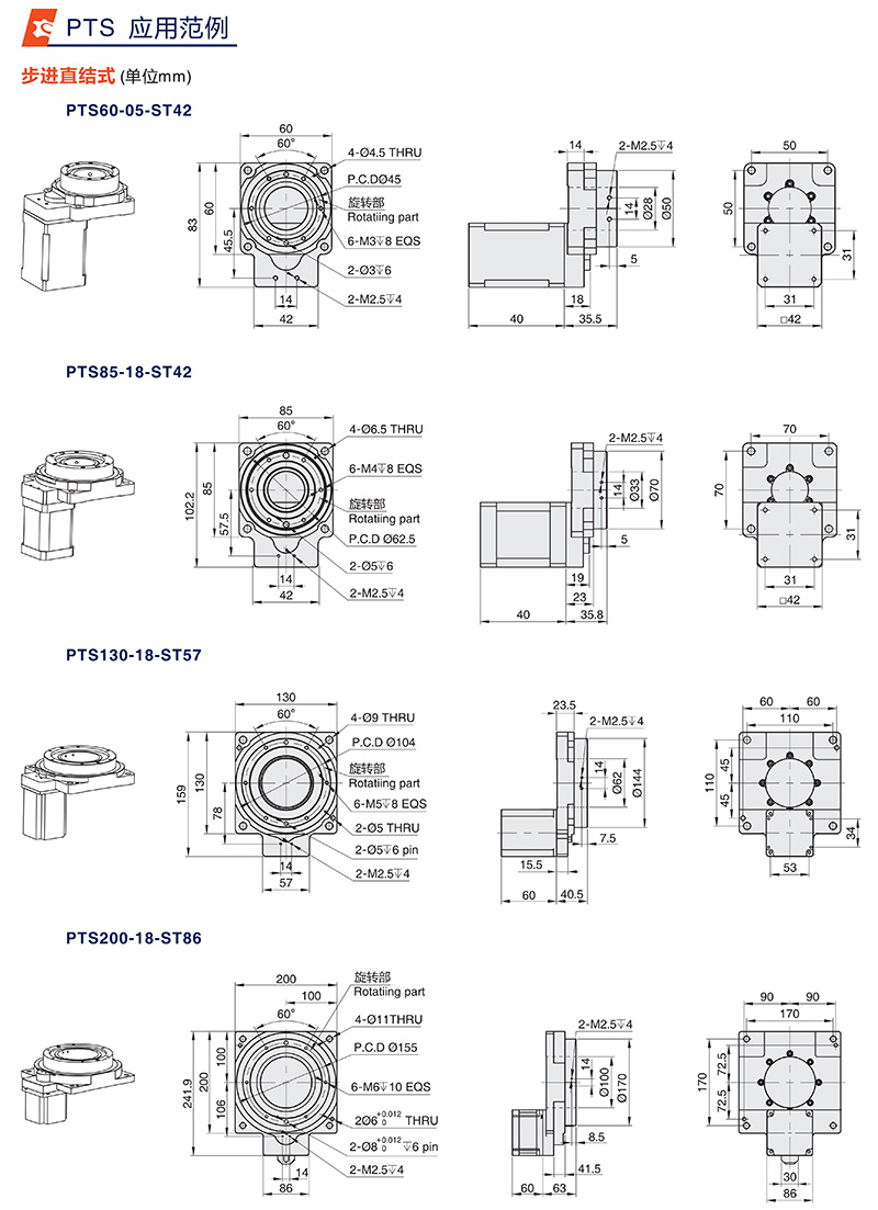 中空旋轉(zhuǎn)平臺PTS系列應(yīng)用范例